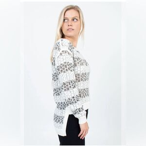 Derek Lam 10 Crosby High-Low Pullover Ribbed Knit Sweater